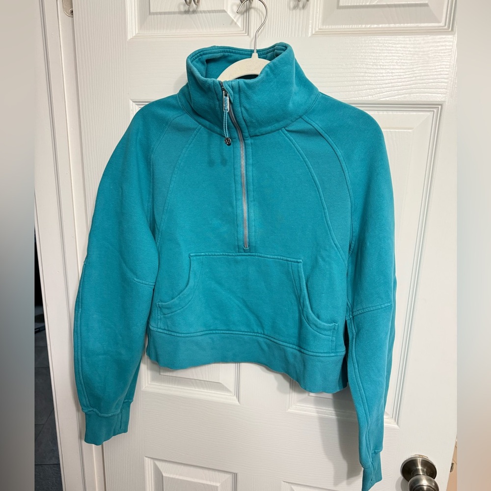 Lululemon Scuba Oversized Funnel Neck Half Zip- Oceanic- XS/S